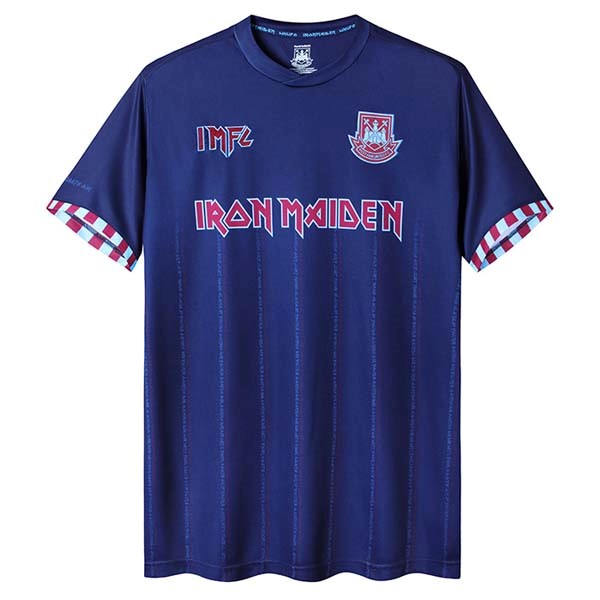 Tailandia Camiseta Iron Maiden x West Ham 2ª Kit Retro